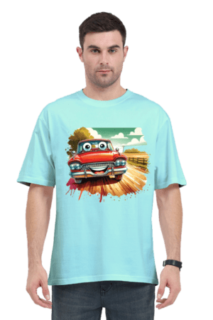 Unisex Oversized Classic T-Shirt - Cartoon Car